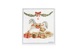 Torchon Joyeuses Fêtes 17x20 cm Isabelle Rose