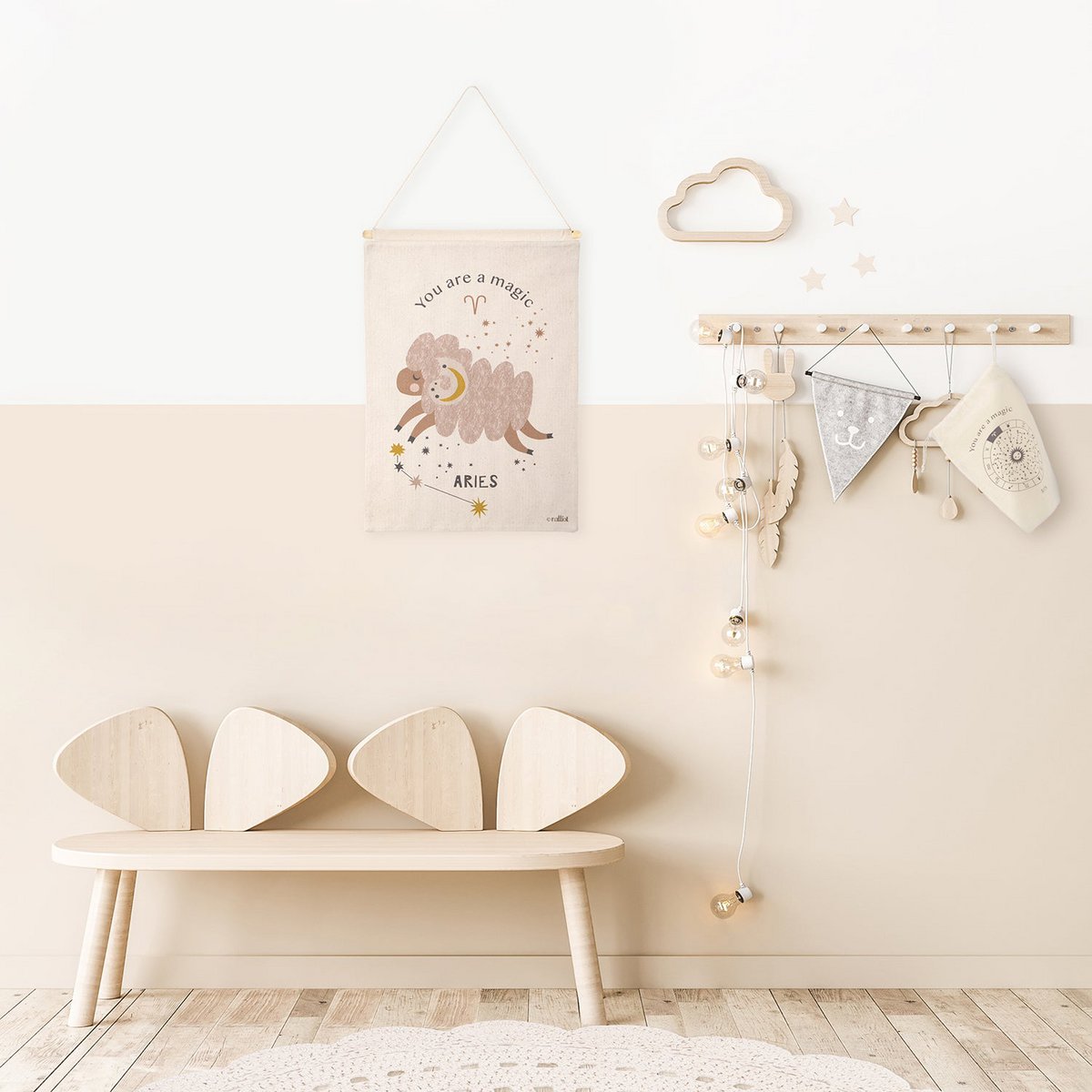 LITTLE ARIES children's wall art zodiac sign aries