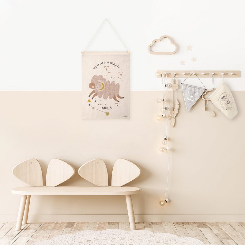 LITTLE ARIES children's wall art zodiac sign aries