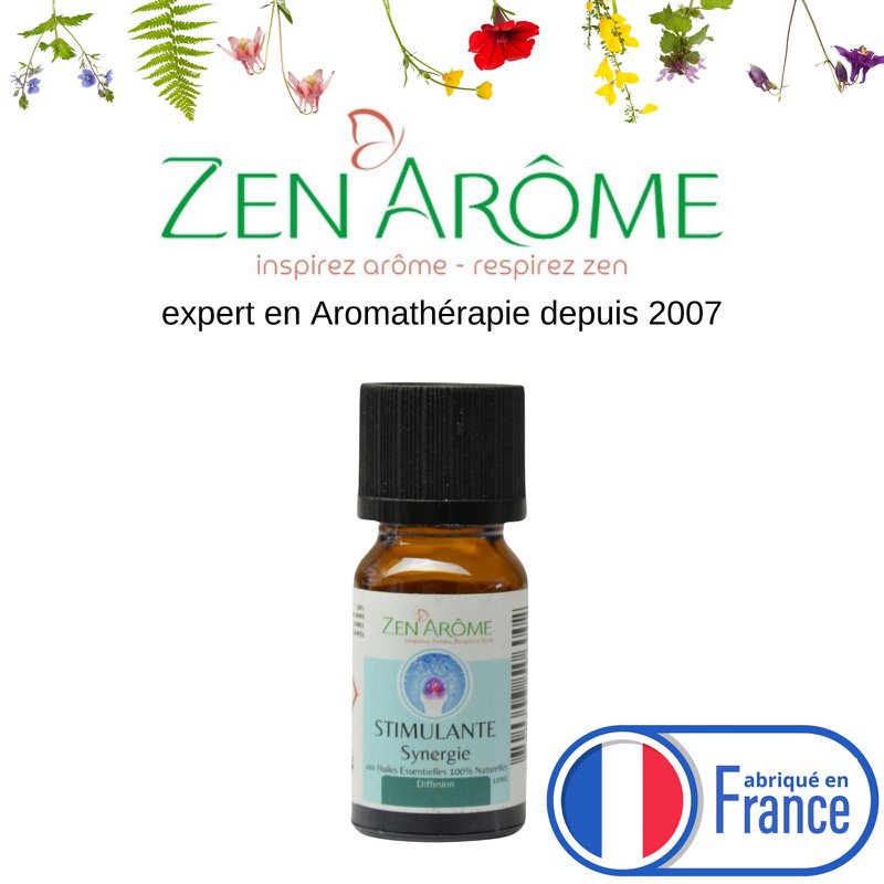 Synergy of Stimulating essential oils - 10 ml - Use for Diffusion - Packaged in France