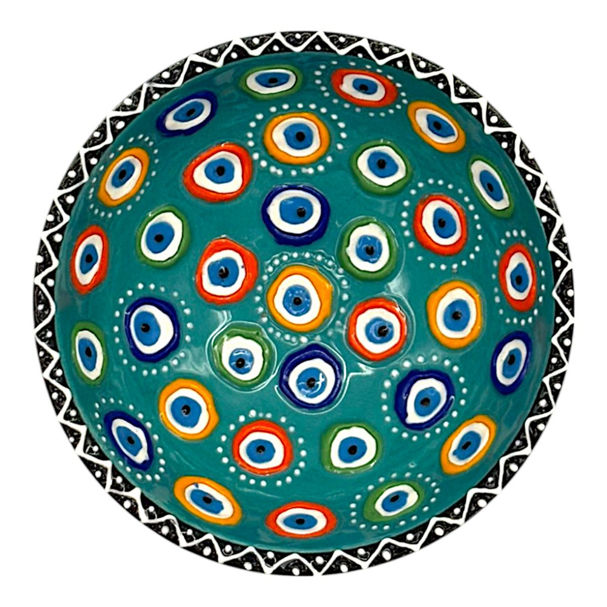 Keramikschale - Evil Eye - Türkis - 12cm