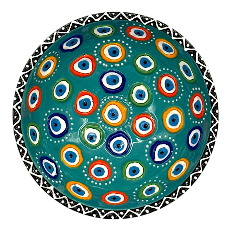 Keramikschale - Evil Eye - Türkis - 12cm