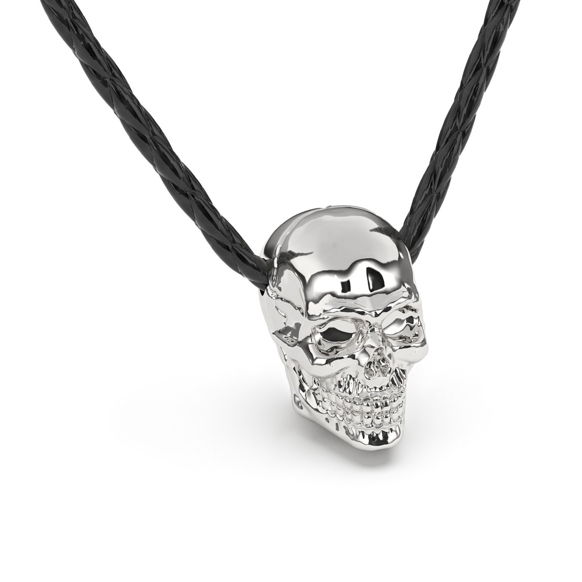 Collier en cuir "Crâne"