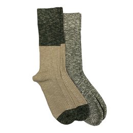 Classic height cotton socks in a vintage 2-pack olive color. Made with a blend of materials for comfort and durability. Suitable for sizes 36-40 and 41-46.