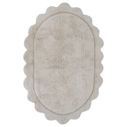 Oval children's carpet scalloped Marisa Écru