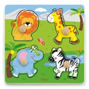 Knopfpuzzle - Wilde Tiere