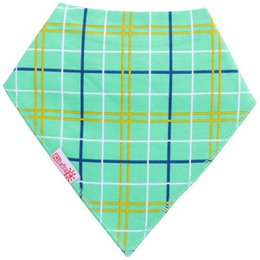 Spiczasty śliniaczek Tartan Green - śliniaczek niemowlęcy