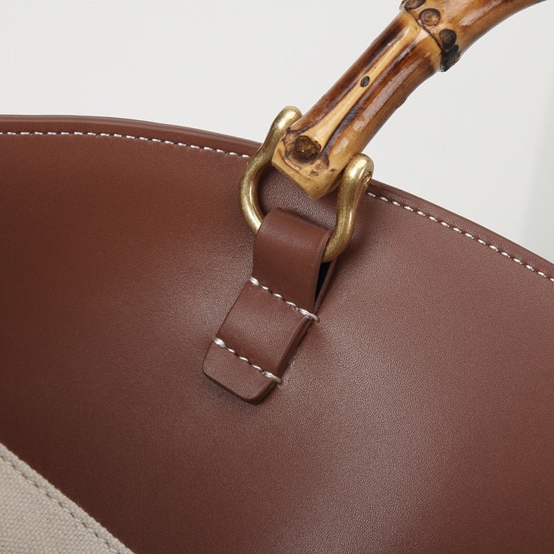 Cap-Ferrat Yatch Bambus Millésime Kakao Abendtasche