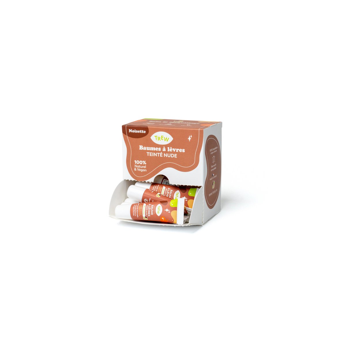 Distrib Nude Baume à Lèvres Teinté Noisette 100% Naturel et Vegan