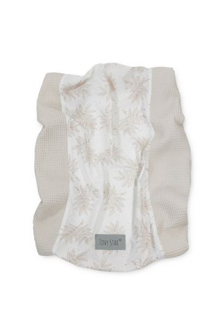 Changing-pad cover Leaves & Beige