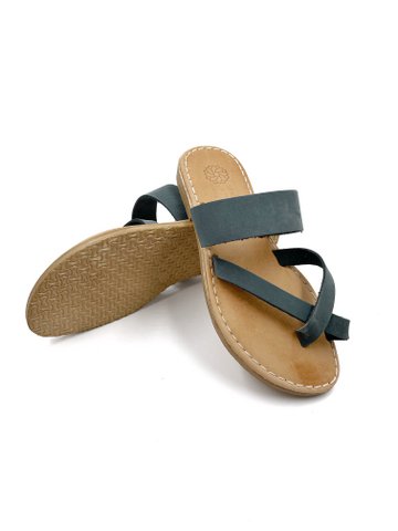Platte benzine sandalen van echt leer, handgemaakte leren sandalen voor dames, zomer Griekse sandalen, zomer lederen schoenen uit Griekenland