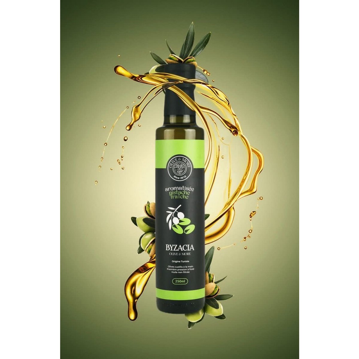 Olio d'oliva aromatizzato al pistacchio fresco
