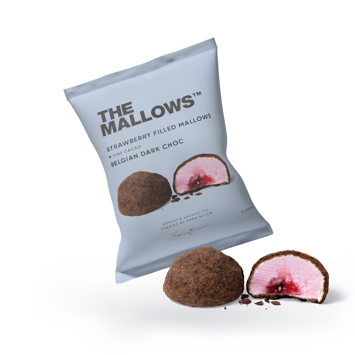 Mit Erdbeeren gefüllte Malven + dunkle Schokolade – 16 g