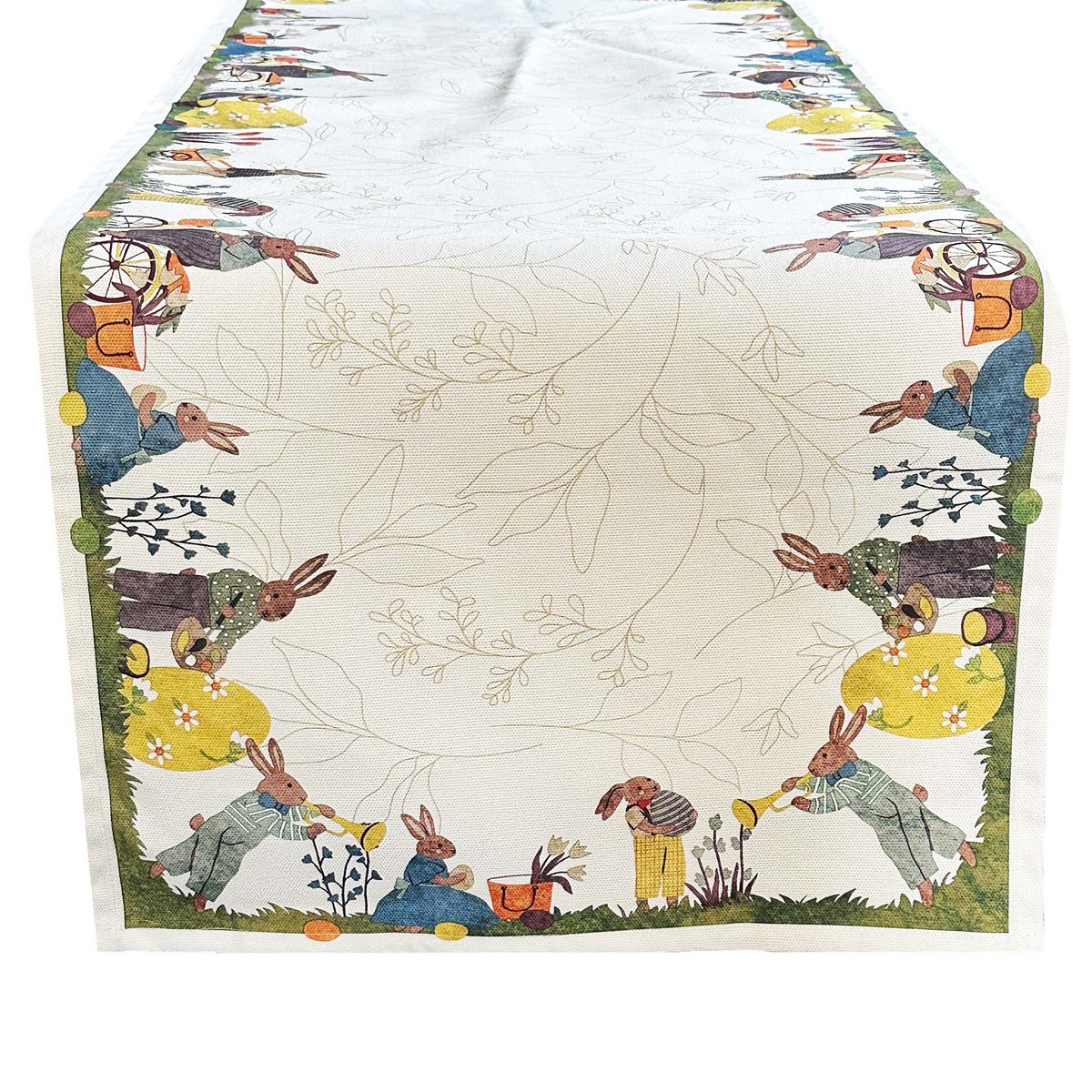 45x150cm 100% Heavy Cotton Runner - Påskeharer