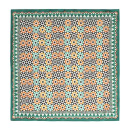 Green Square Silk Scarf Sabika