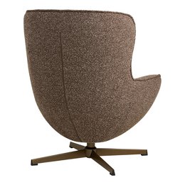 Blenheim Lounge stoel met draaibare, bruine, bronskleurige poten, HN1305