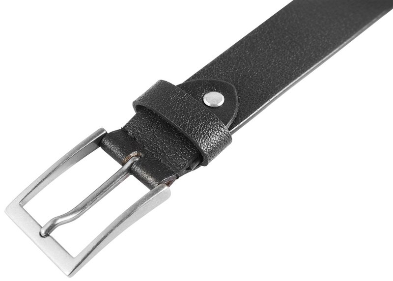 Leonardo Verrelli genuine leather belt, black, can be shortened, length 100 cm