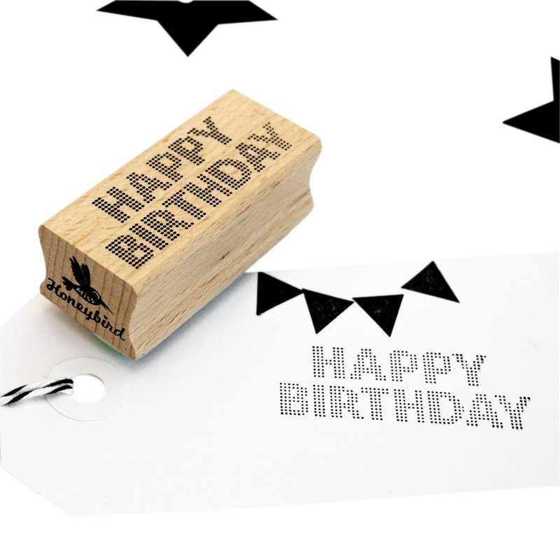 Alles Gute zum Geburtstag gepunktete Briefmarke