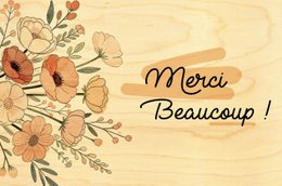 WOODEN POSTCARD / THANK YOU VERY MUCH