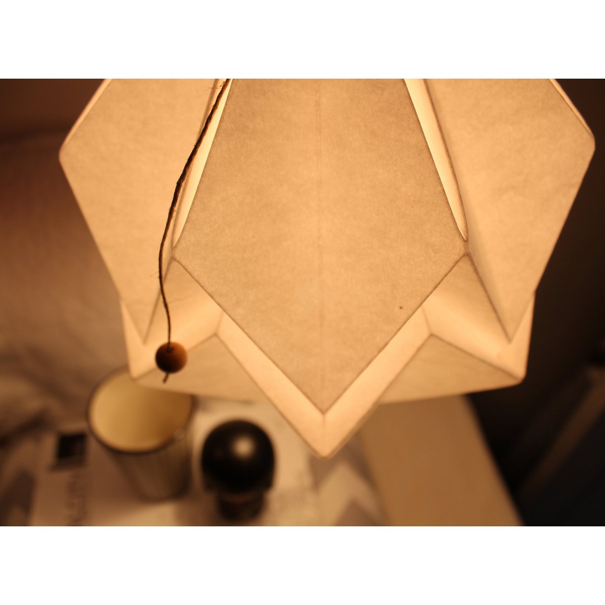 Suspension Origami Couleur Uni en Papier - Taille S