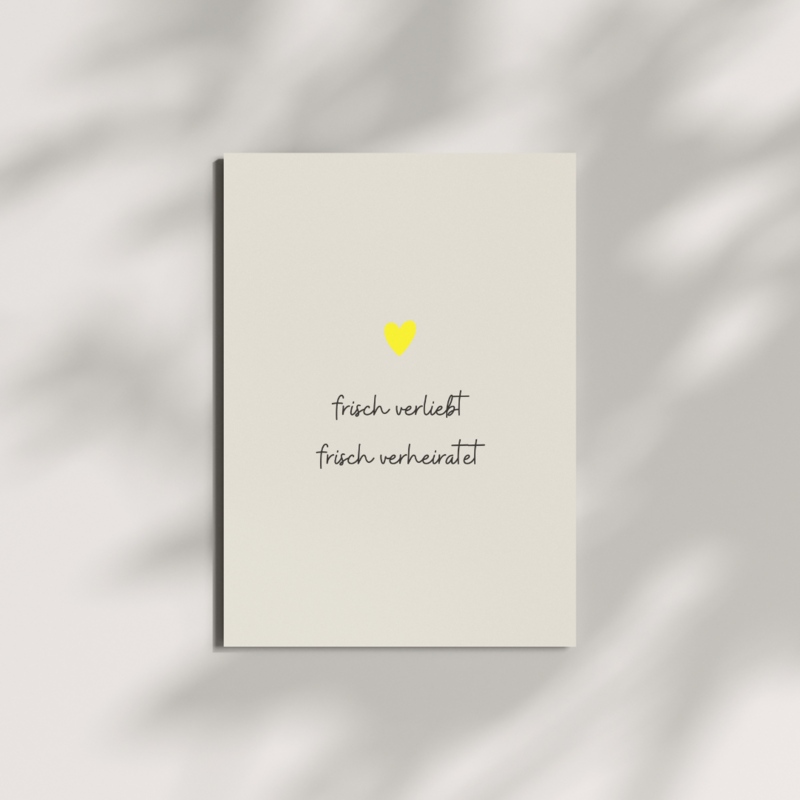 Postkaart - Vers in liefde vers getrouwd