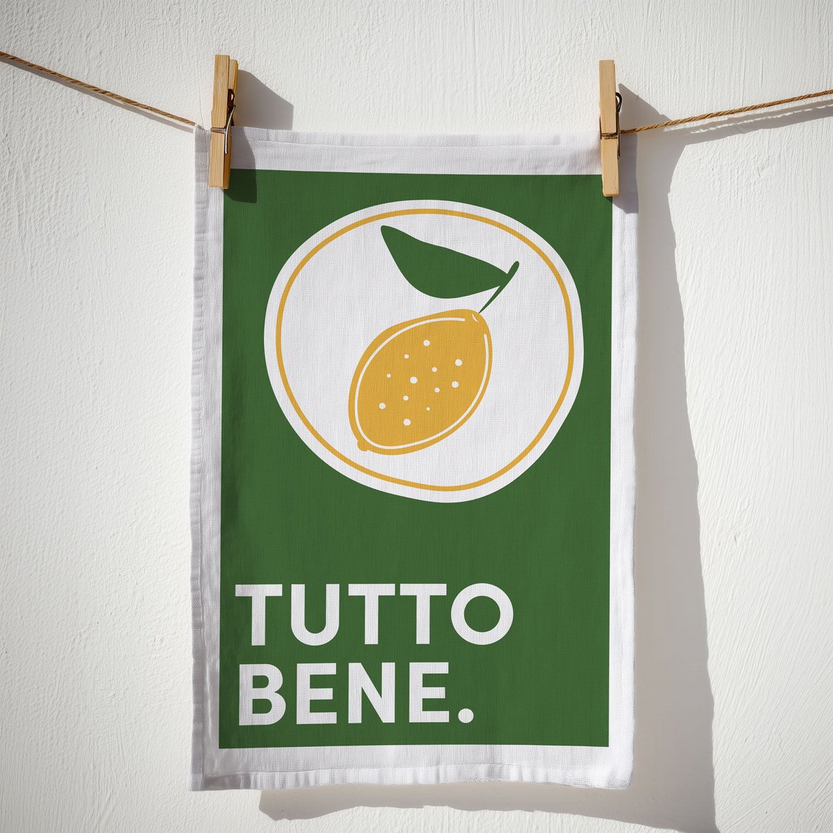 Geschirrtuch Bio Baumwolle - Tutto Bene Zitrone - Nr. 3