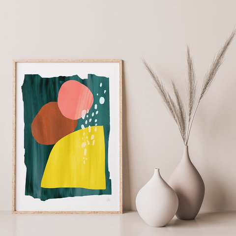 Abstrakter Kreis Verticem Collis Kunstdruck