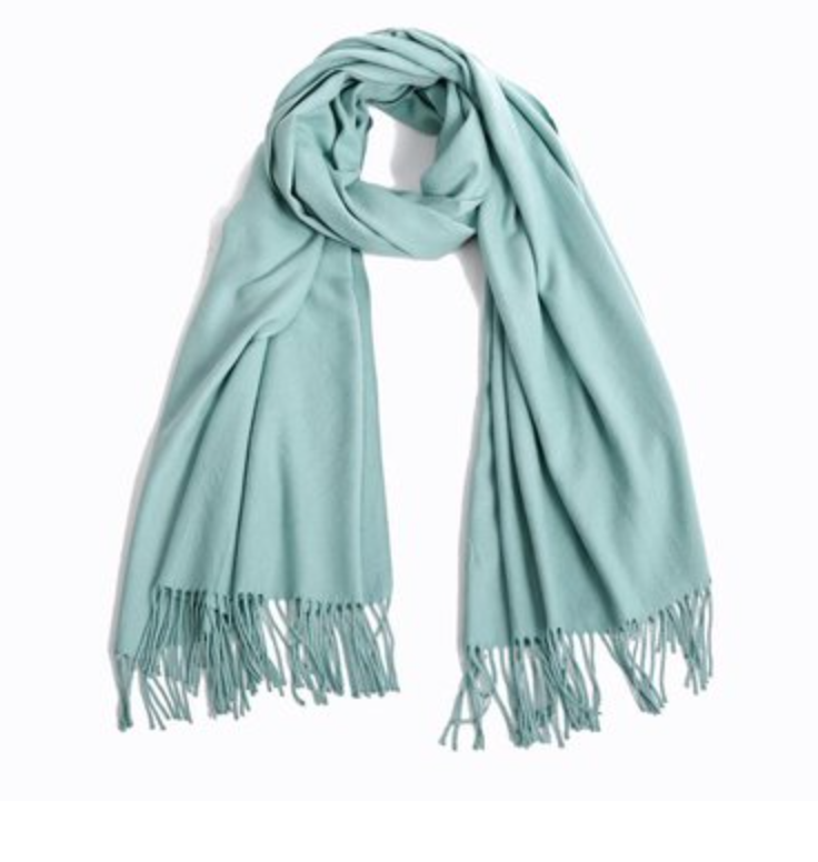 Pashmina tørklæde mørk mynte grøn