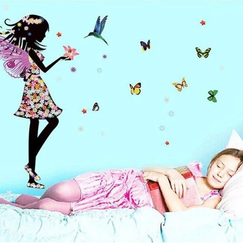 Wall stickers for girl's room Butterfly fairy