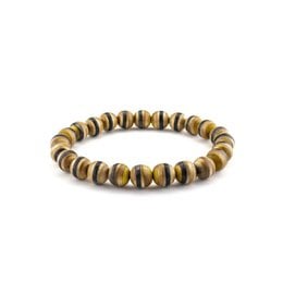 This bracelet is made from recycled skateboards, featuring 10MM beads in a variety of colors and sizes ranging from 6 to 8.5 inches. The bracelet has a stretchable design for a comfortable fit.