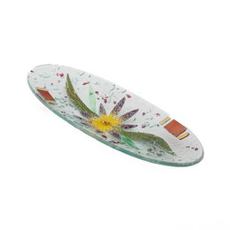 Frasco de empatata en vidrio Murano, favorita de la idea de regalo, decoración de oro floral