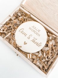 Box mit Schwangerschaftsankündigungskreis ''Onkel & Tante''