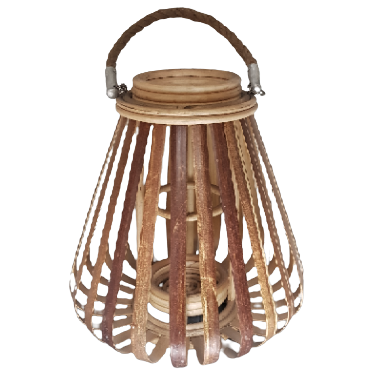 Lantaarn bamboe bruin ''Jambi'' zonder glas