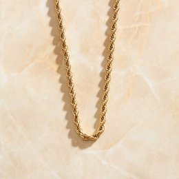 Agamemnon - 3mm złoty łańcuszek linowy