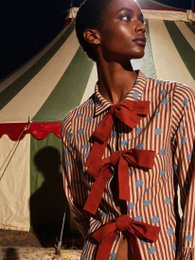 Pop rood gestreept shirt