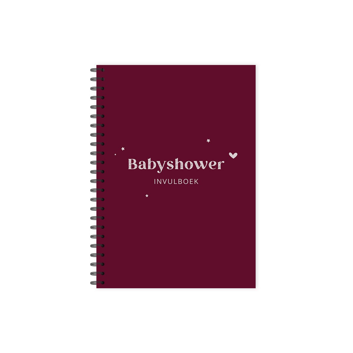 Baby shower udfyldningsbog Bordeaux
