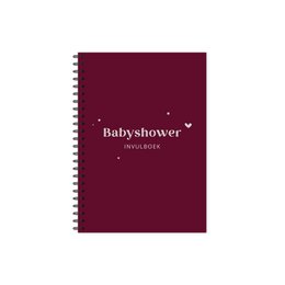 Baby shower udfyldningsbog Bordeaux