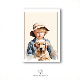 Petit garçon avec chien