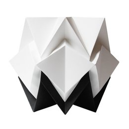 Tweekleurige origami papieren tafellamp - maat M