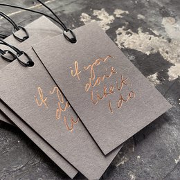 Se non ti piace mi piace - Etichette regalo sventate a mano