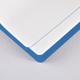 Où est mon esprit - Graphique L | Carnet A5+ | Journal pointillé | Points de 3,5 mm | 256 pages numérotées | Papier Premium 120g | cuir recyclé bleu | produit de manière durable en Allemagne chland