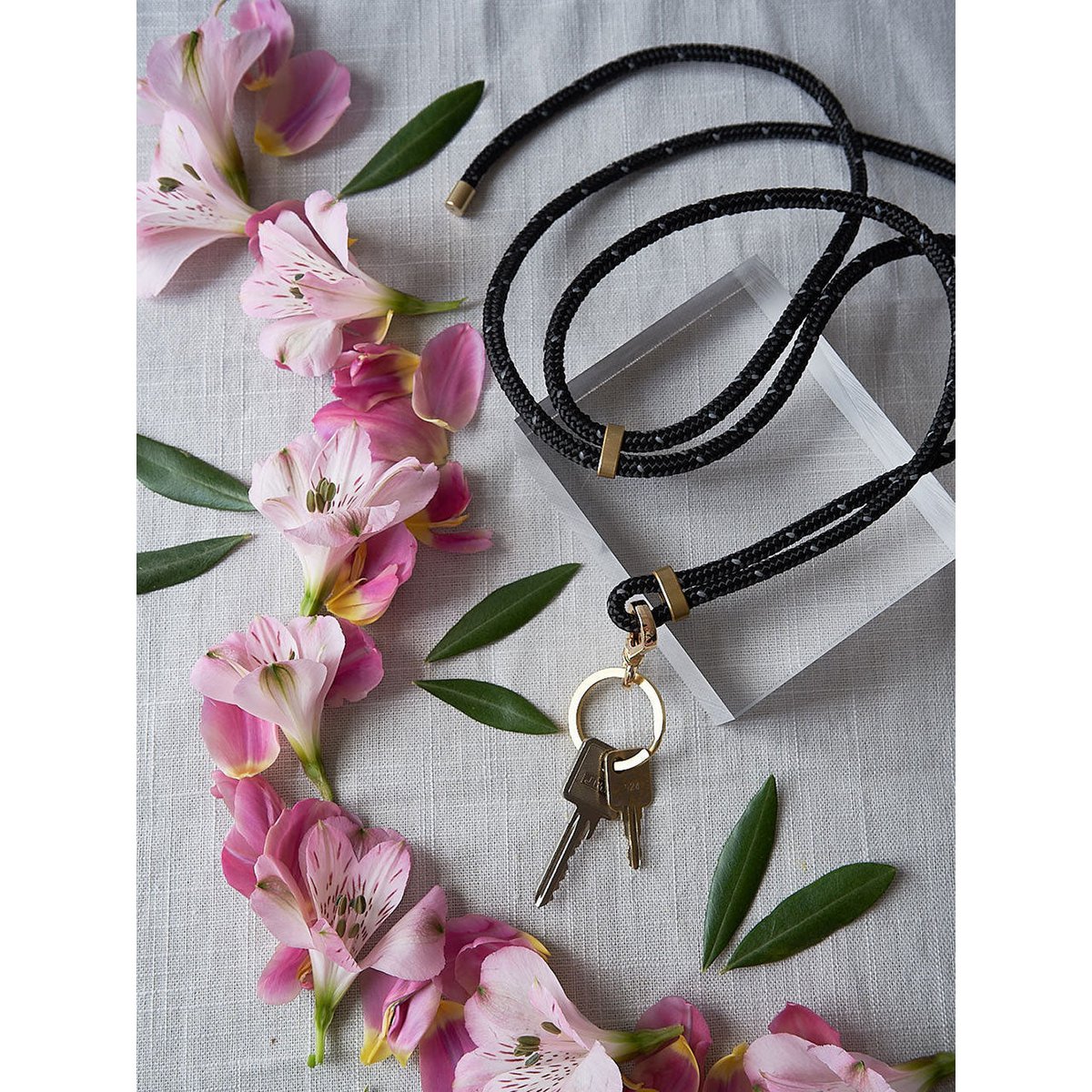 LANYARD SLEUTELHOUDER (ZWART REFLECT)