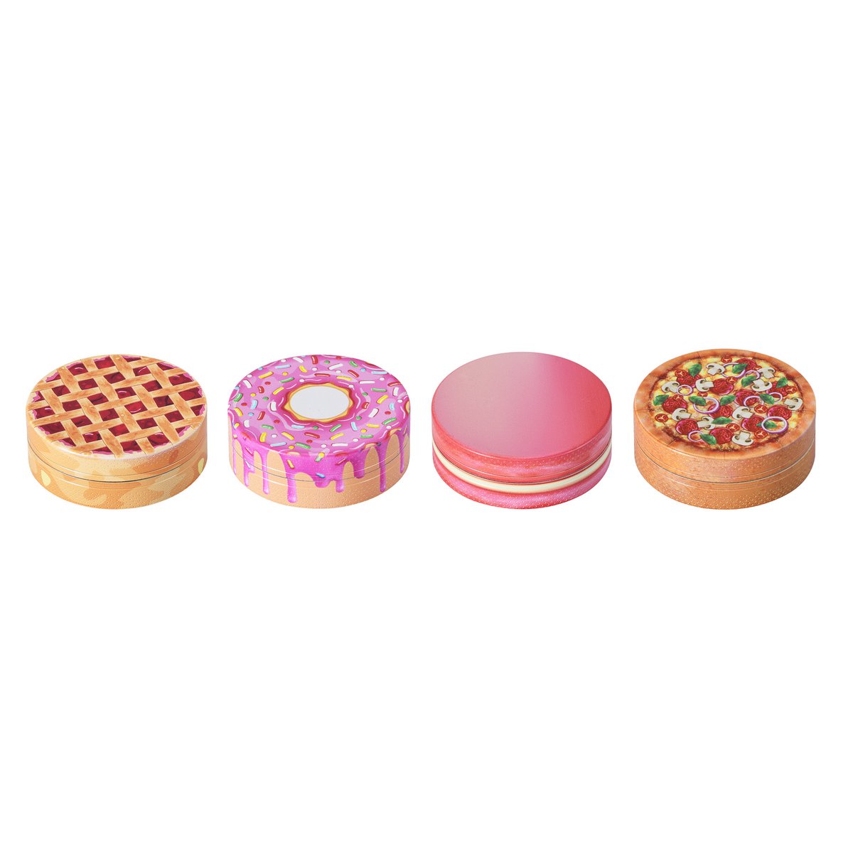 Weergave van 12 kruidenmolens Voedsel - Pizza, Donut, Taart