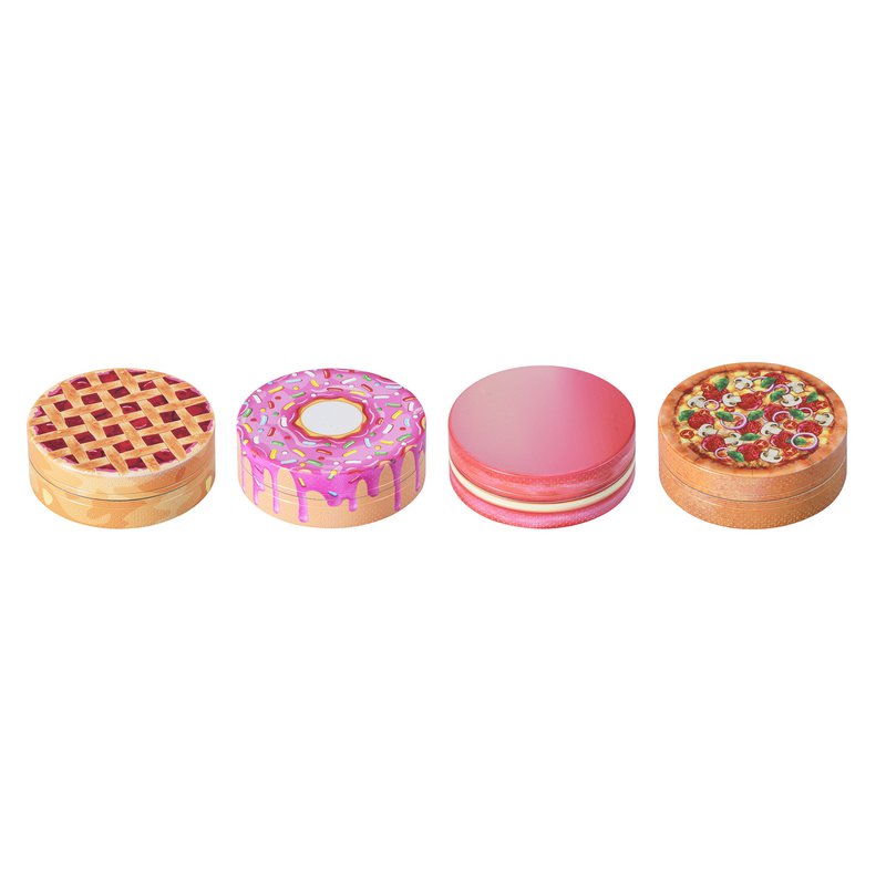 Présentoir 12 moulins à épices Nourritures - Pizza, Donut, Tarte