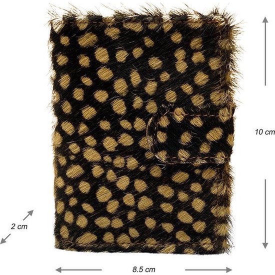 Porta del miniwallet Pass Stampa animale marrone scuro