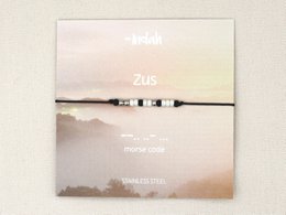 Morse code armband zus, roestvrij staal zilver of goud