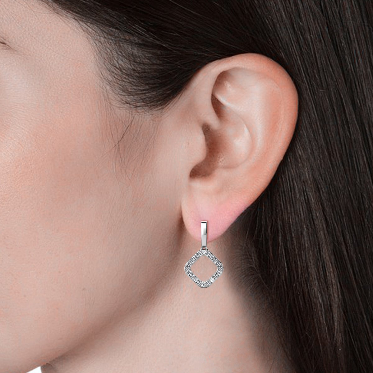 Irina Earrings - Silver and Crystal