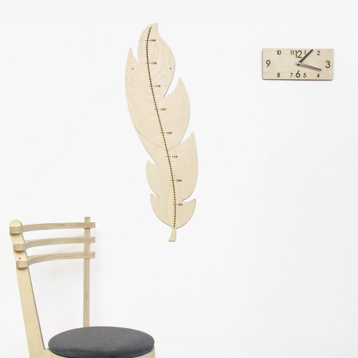 Nursery Wall Growth Meter, Feather-Themed Height Chart for Kids