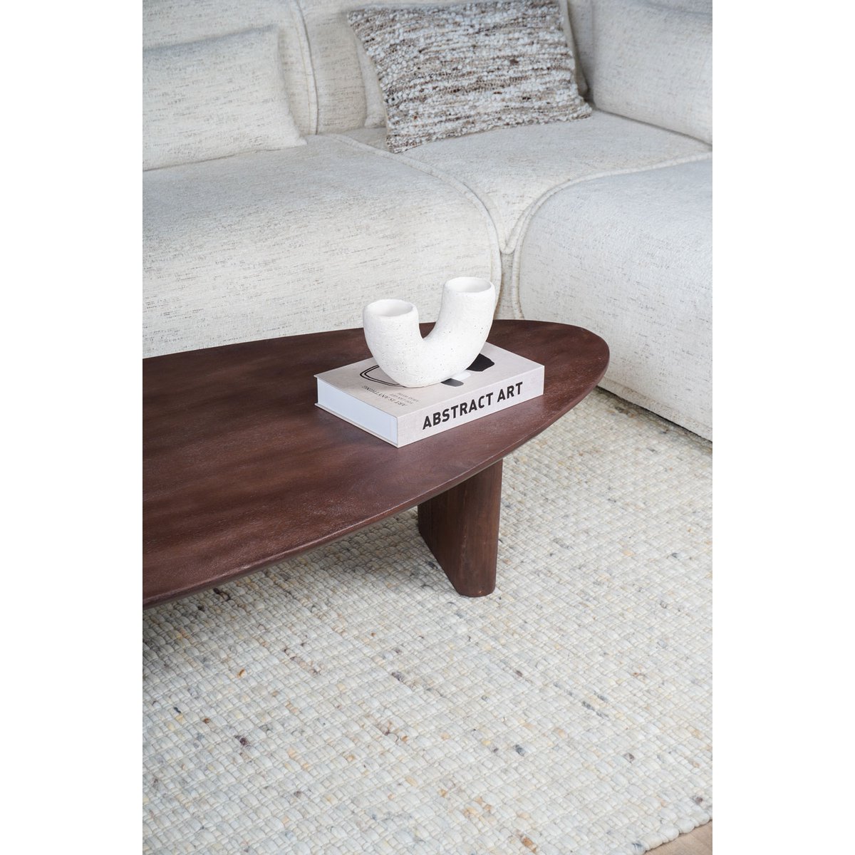 Coffee table Rudo 135 x 75 cm - Espresso Mango wood