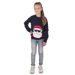 Christmas Sweater Kids - Santa Claus Navy